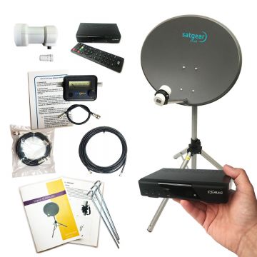Satgear Beam60HD Portable 60cm Zone 2 Satellite Dish Kit with HD Set top box and Satfinder - EX DEMO SPECIAL OFFER