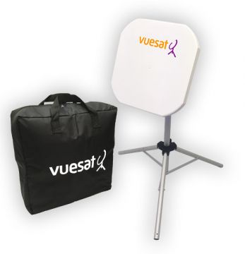 Vuesat TwinBEAM Premium Portable Flat Panel Satellite Dish Kit - Designed for use with your own SKY+ or HUMAX receiver